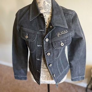 Vintage Guess Embellished Jacket with jeans